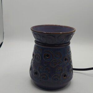 Scentsy Lisbon Swirl Full Size Round Scented Wax Warmer Blue/Purple